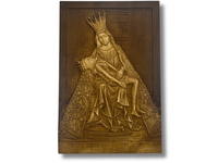 Płaskorzeźba Matka Boska Limanowska obraz drewniany patronka rodzin prezent