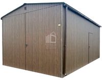 Garaż blaszany 4x6m  brama drzwi drewnopodobny dach dwuspadowy ID935