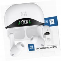 Bezprzewodowe earbuds T60 białe dokanałowe BT do iPhone 13