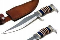 Nóż myśliwski taktyczny ręcznie wykonany BOWIE SURVIVAL BUSHCRAFT stal D2