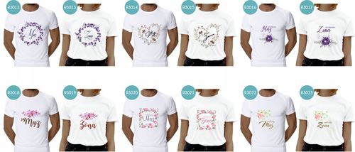 Koszulki dla PAR prezent dla zakochanych mąż żona na Arena.pl