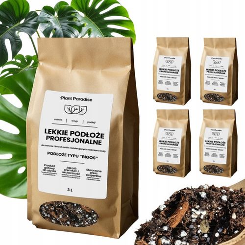 15L Lekkie podłoże PREMIUM ziemia do roślin doniczkowych monster BIGOS na Arena.pl