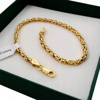 BRANSOLETKA ZŁOTA SPLOT KRÓLEWSKI SREBRO PR.925 DLA DZIEWCZYNKI + DEDYKACJA