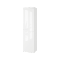 Finli szafka wisząca boczna 150 cm,  wysoka, biały połysk