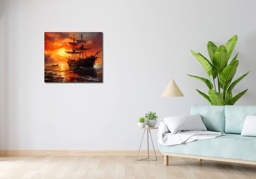 Obraz 70x60cm Ogień na Wodzie na Arena.pl