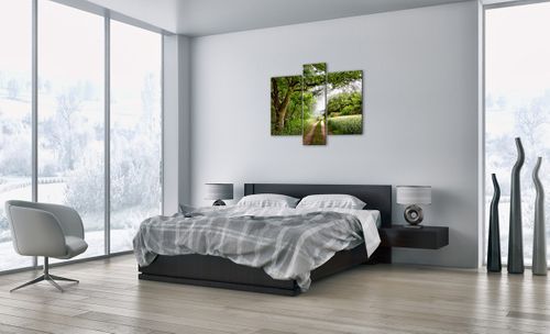 Obraz Na Płótnie - Las Pole Droga - 95X80 Cm - Cb95X80-2637 na Arena.pl