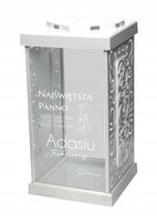 biały ZNICZ GRAWER KAPLICZKA personalizowany napis dedykacja DLA dziecka