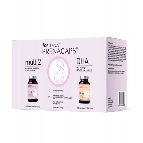 ForMeds PRENACAPS MULTI2 + DHA 2-3 Trymestr Ciąży zdjęcie 1