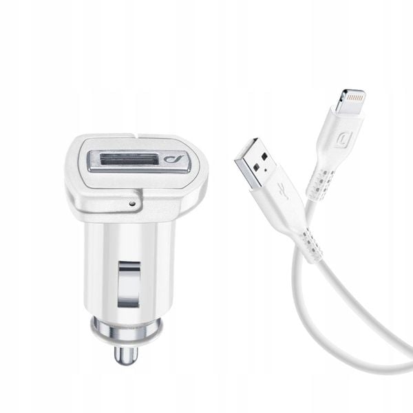 ŁADOWARKA SAMOCHODOWA z kablem Lightning 2x USB zdjęcie 4