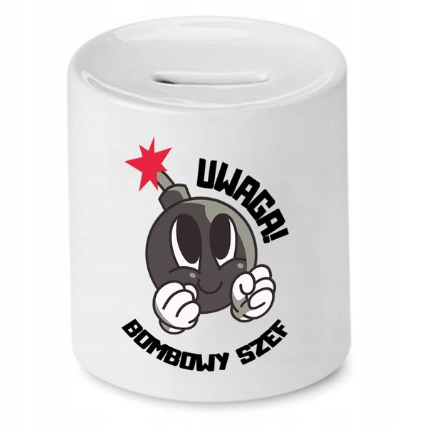 Skarbonka Dla Szefa Szefowa Bombowy Szef Prezent Z Nadrukiem Ze Zdjęciem zdjęcie 1