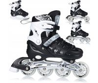 Rolki łyżwy wrotki Łyżworolki 4w1 NILS NH10905 czarne r.M 35-38