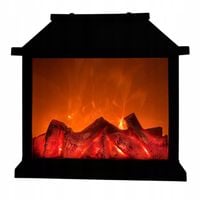KOMINEK LED LAMPION Z OGNIEM 3D RUCHOMY PŁOMIEŃ LAMPA DEKORACJA 27,5cm