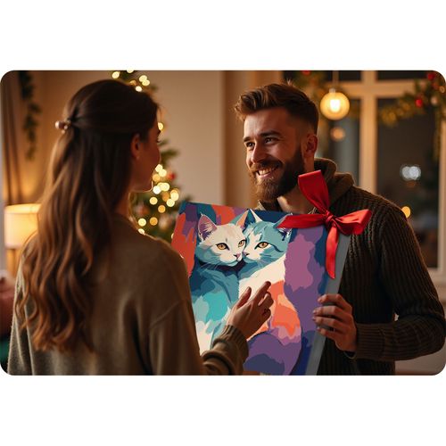 Obraz do malowania po numerach 40x50 cm Massido Koty na Arena.pl