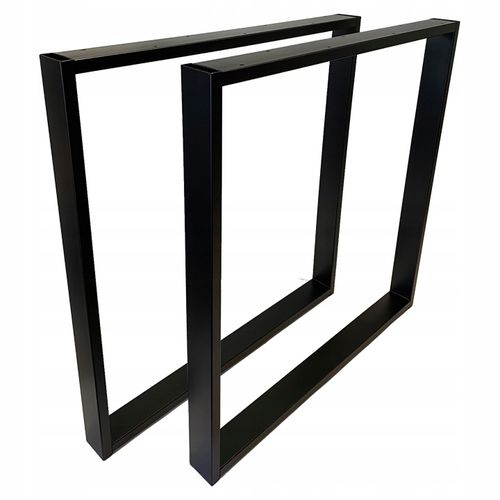 NOGI DO STOŁU BIURKA METALOWE CZARNE 80x72 CM PROFIL 6x2 CM LOFTOWE 2 na Arena.pl
