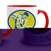 Kubek Czerwony Prezent Stolarza Najlepszy Stolarz Z Nadrukiem Ze Zdjęciem