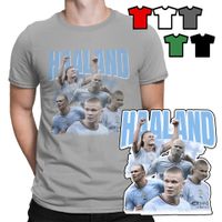 KOSZULKA T-SHIRT MĘSKI WZORY WYBÓR - Erling Haaland PIŁKARZ PIŁKA - L