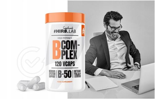 WITAMINA B COMPLEX KOMPLEKS B12 B6 B1 B3 B2 B-50 B-COMPLEX METHYL 120 HIRO na Arena.pl
