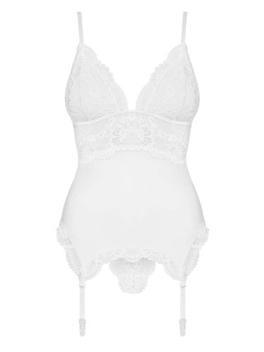 810-COR gorset i stringi – biały – czarująco kobiecy Obsessive S/M na Arena.pl
