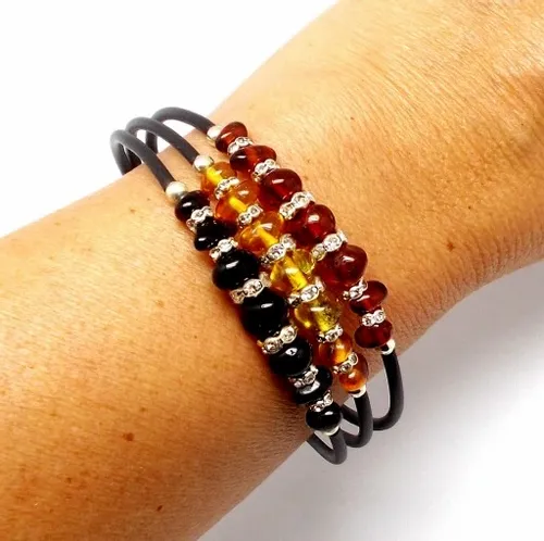 BRANSOLETKA Z BURSZTYNEM BAŁTYCKIM na Arena.pl