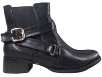 Czarne niskie botki damskie sztyblety eko skóra 37