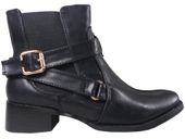 Czarne niskie botki damskie sztyblety eko skóra 37