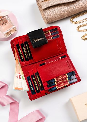 skórzany portfel damski na zatrzask i suwak - peterson na Arena.pl