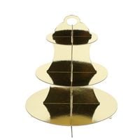 PATERA PAPIEROWA NA CIASTO I BABECZKI ZŁOTA GOLD URODZINY CHRZEST KOMUNIA