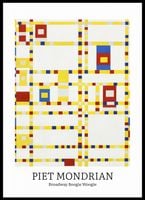 Plakat 50x70cm Design Broadway, Mondrian Vintage do Salonu