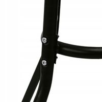 STOLIK BALKONOWY ze SZKLANYM Blatem HARTOWANYM PÓŁOKRĄGŁY Metalowy Tadar