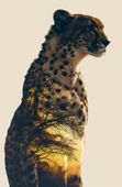 Plakat 53x81cm Gepard Duch Sawanny