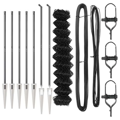 Ogrodzenie z ogniw ze słupkami Szary 1.4 x 10 m Stal na Arena.pl