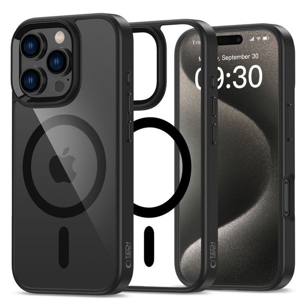 Etui Tech-Protect Magmat MagSafe TPU i PC DO iPhone 16 Pro Max Czarne zdjęcie 1