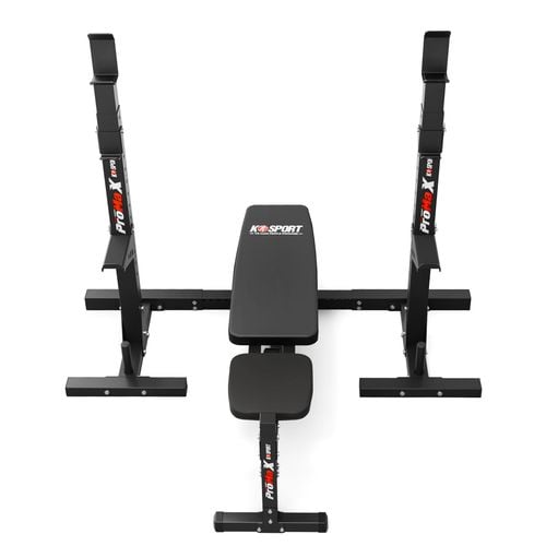 ZESTAW KSSL203 STOJAKI TRENINGOWE DO WYCISKANIA + ŁAWKA REGULOWANA na Arena.pl