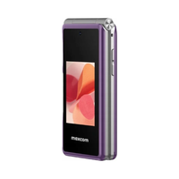 Telefon z klapką MaxCom MM835 4G LTE fioletowy dual sim SOS ICE latarka