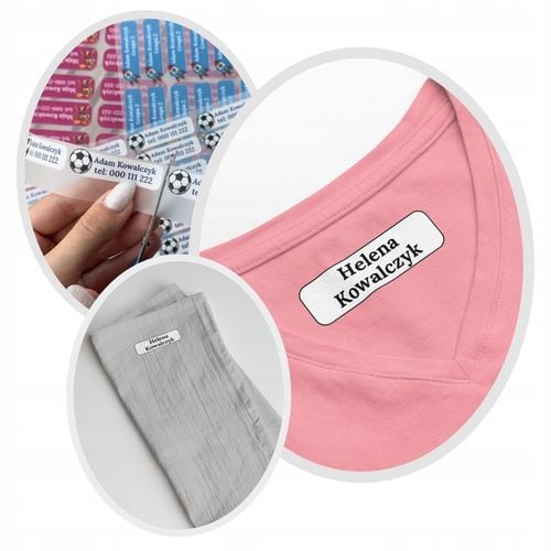 Naprasowanki Metki imienne dla SENIORÓW Imienniki na ubrania Zestaw 60 na Arena.pl