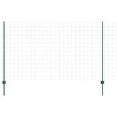 Ogrodzenie z słupkami Zielony 1.4 x 10 m Stal