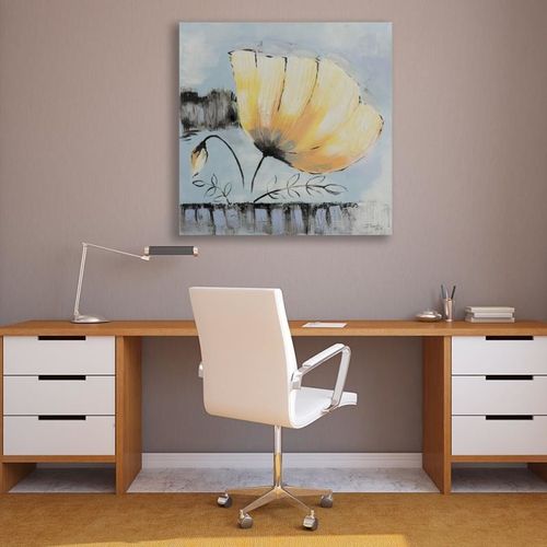 Deco Panel, Żółty kwiat 2 80x80 na Arena.pl