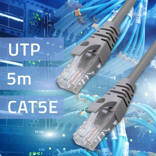 Qoltec Kabel Patchcord UTP CAT5e 2 x RJ-45 5m High speed Gold na Arena.pl
