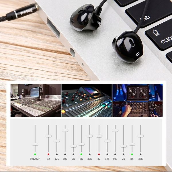 BASEUS PRZEWODOWE SŁUCHAWKI DOUSZNE MINI JACK 3,5MM Z MIKROFONEM I PILOTEM zdjęcie 3