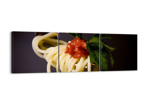 Obraz Na Płótnie - Spaghetti Sos  - 90X30 Cm - Ca90X30-1307 na Arena.pl