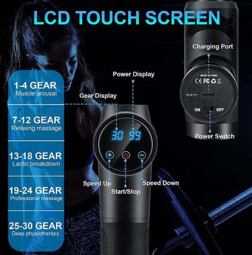 MASAŻER PISTOLET DO MASAŻU ANTYCELULITOWEGO ORAZ MIĘŚNI ZEROLIA 10 NASADEK na Arena.pl