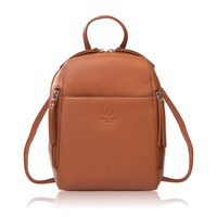 plecak damski skórzany miejski mały koniakowy elegancki
