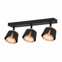 KINKIET LED GX53 35W CZARNY ZŁOTY OBROTOWY ALUMINIUM STAL