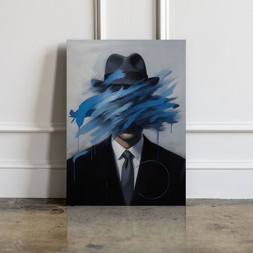 Obraz na płótnie portret w kapeluszu 70x100 cm na Arena.pl