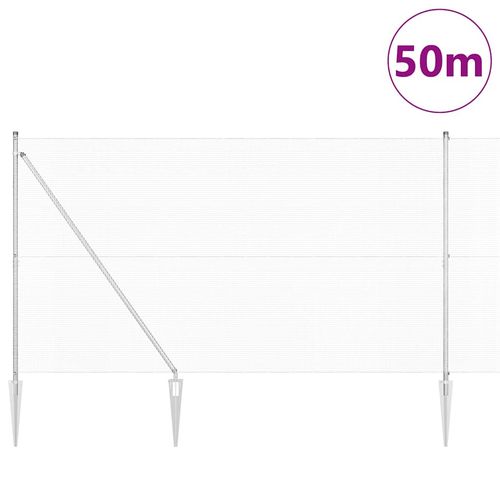 Ogrodzenie z słupkami Srebrny 1.5 x 50 m Stal na Arena.pl