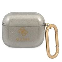 guess gua3ucg4gk airpods 3 coverczarny/black glitter collection