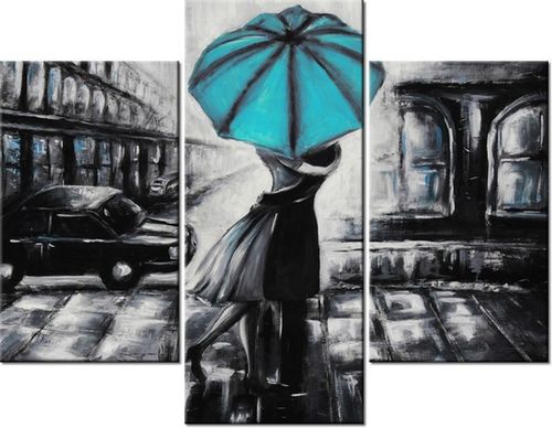 70 90CM OBRAZ 3 ELEM ZAKOCHANI TURKUS ŚCIENNY PŁÓTNO na Arena.pl