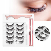 ZESTAW RZĘSY MAGNETYCZNE DŁUGIE + PĘSETA + EYELINER PIS