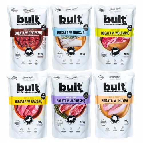 MOKRA KARMA DLA PSA BULT SASZETKI 30x 100g. MIĘSO ZESTAW MIX 6-SMAKÓW na Arena.pl