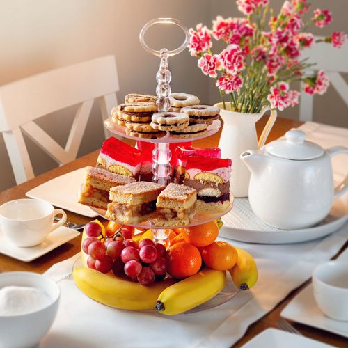 PATERA NA CIASTO OWOCE PIRAMIDA 3 POZIOMY ETAŻERKA na Arena.pl